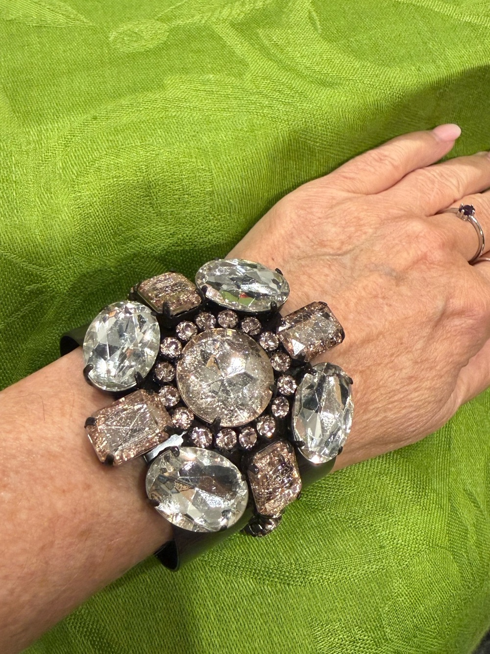 Spectacular Sparkling Clamper Cuff Bracelet